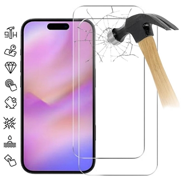 Protetor de ecrã de vidro temperado para iPhone 17 Pro Max - 9H - Case Friendly - 2 Pcs. - Transparente