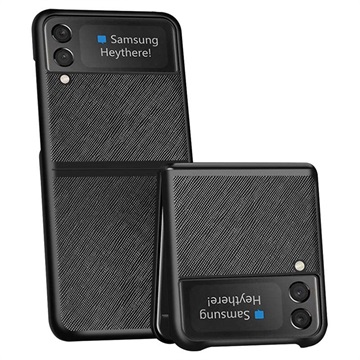 Capa Híbrida com Textura para Samsung Galaxy Z Flip3 5G - Preto