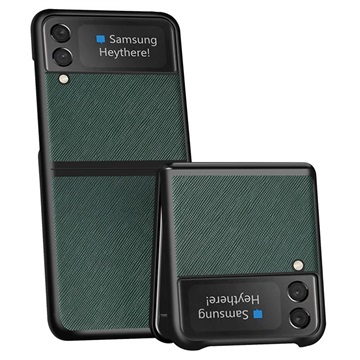 Capa Híbrida com Textura para Samsung Galaxy Z Flip3 5G - Verde