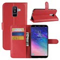 Capa Tipo Carteira para Samsung Galaxy A6+ (2018) - Vermelho