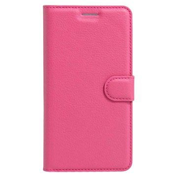 Bolsa tipo Carteira Texturizada para iPhone 7/8/SE (2020)/SE (2022) - Rosa Choque