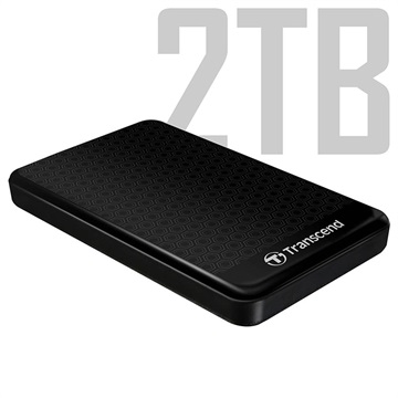 Disco Rígido Externo Transcend StoreJet 25A3 USB 3.1 Gen 1 - 2TB - Preto