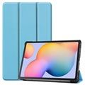 Bolsa Fólio Tri-Fold para Samsung Galaxy Tab S6 Lite 2020/2022 - Azul Bebé