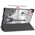 Bolsa Fólio Tri-Fold para Samsung Galaxy Tab S6 Lite 2020/2022 - Torre Eiffel