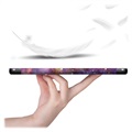 Bolsa Fólio Inteligente Tri-Fold para Samsung Galaxy Tab S7 FE - Galáxia