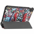 Bolsa Fólio Inteligente Tri-Fold para Nokia T20 - Graffiti