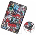 Bolsa Fólio Inteligente Tri-Fold para Nokia T20 - Graffiti