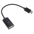Cabo Adaptador OTG USB 3.1 Tipo C / USB 2.0 - 15cm - Preto