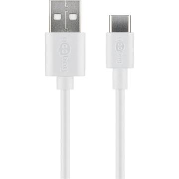 Cabo USB-C 3.1 para USB-A 2.0 macho Goobay - 2 m - Branco