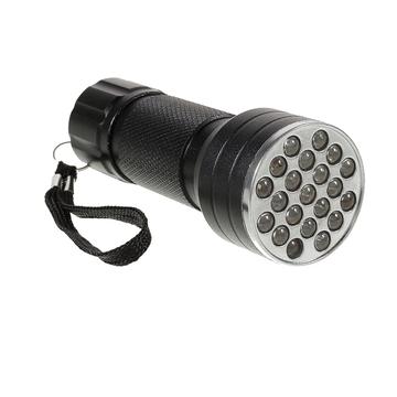 Lanterna UV com 21 LEDs - 395NM - Preto