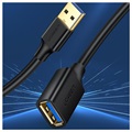 Cabo Extensor Ugreen USB 3.0 Macho / Fêmea - 1 m - Preto