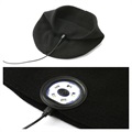 Gorro de Malha Unissexo Bluetooth com Luz LED - Preto