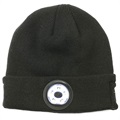 Gorro de Malha Unissexo Bluetooth com Luz LED - Preto