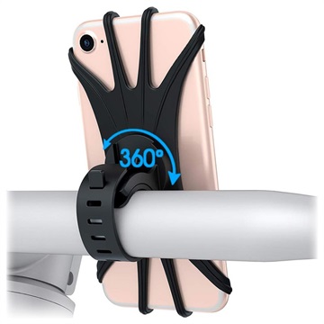 Suporte de Bicicleta Universal de Silicone e Rotação de 360º - 4-6"