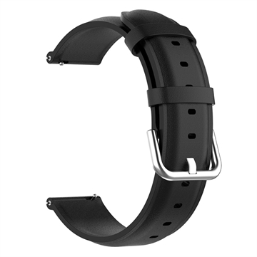 Bracelete de Couro Universal para Smartwatch - 22mm - Mate Preto