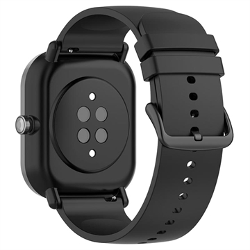 Bracelete em Silicone Universal para Smartwatch - 22mm - Preto