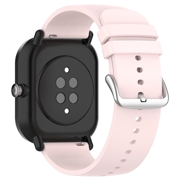 Bracelete em Silicone Universal para Smartwatch - 22mm - Cor-de-Rosa Claro