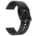 Bracelete em Silicone Universal para Smartwatch - 20mm - Preto