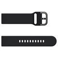 Bracelete em Silicone Universal para Smartwatch - 20mm - Preto
