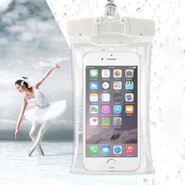 Estojo universal à prova de água com suporte tátil - 6.3" - Branco