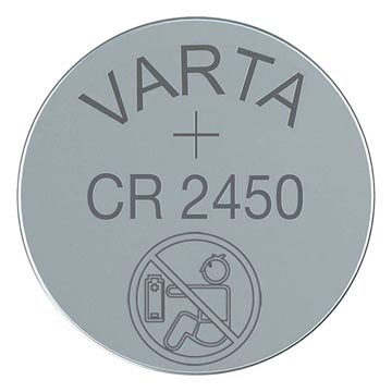 Pilha Botão Litio Varta CR2450/6450 - 6450101401 - 3V