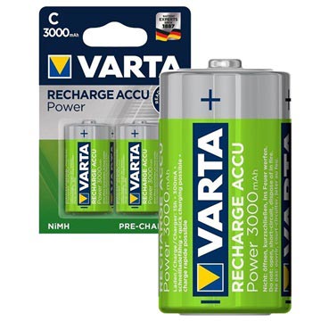Pilhas D/HR20 Recarregáveis Varta Power Ready2Use - 3000mAh - 1x2