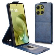 Capa flip vertical com suporte para Motorola Moto G86 - Azul Escuro