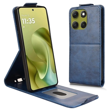 Capa flip vertical com suporte para Motorola Moto G86 - Azul Escuro