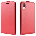 Bolsa Flip Vertical Sony Xperia L3 com Porta-Cartões - Vermelho