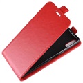 Bolsa Flip Vertical Sony Xperia L3 com Porta-Cartões - Vermelho