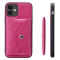 Capa com Carteira Magnética Vili T para iPhone 12 Mini - Cor-de-Rosa Forte