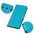 Bolsa Tipo Carteira para Xiaomi Redmi Note 10/10S Série Vintage - Azul Claro
