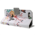 Carteira para iPhone 5 / 5S / SE - Borboletas / Círculos