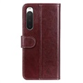 Bolsa Tipo Carteira com Fecho Magnético para Sony Xperia 10 IV - Castanho