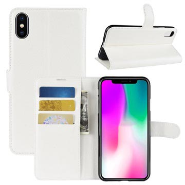Bolsa Tipo Carteira com Fecho Magnético para iPhone XR - Branco