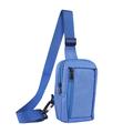Bolsa para telemóvel de peito e ombro em nylon resistente à água - Compatível com telemóveis de 6.5"- 7.2" - Azul