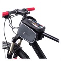 Mala Impermeável de Bicicleta com Bolsa Destacável para Smartphone SZ-009 - Preto