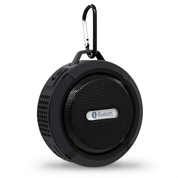 Waterproof Bluetooth Speaker with with Suction Cup C6 - Black