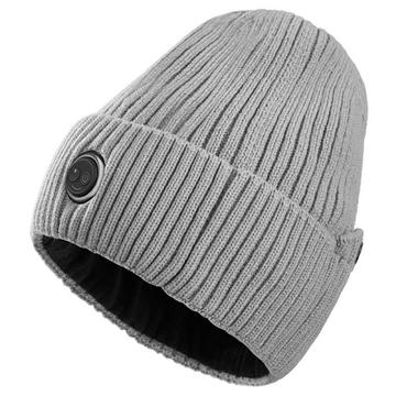 Gorro aquecido de inverno com 3 níveis de temperatura - Cinzento