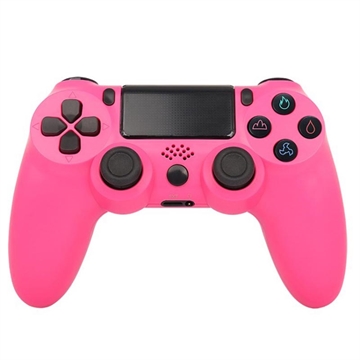Comando sem fios para jogos Gamepad para PS4 Joystick com altifalante e tomada para auscultadores estéreo - Cor-de-Rosa