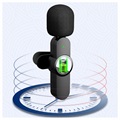 Microfone de Clipe para Smartphone / Lavalier sem Fios - USB-C - Preto