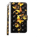 Bolsa tipo Carteira Wonder Series para Samsung Galaxy A21s - Borboleta Dourado
