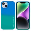 Capa de TPU X-Level Rainbow iPhone 14 Plus - Verde / Azul