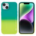 Capa de TPU X-Level Rainbow iPhone 14 Plus - Amarelo / Verde
