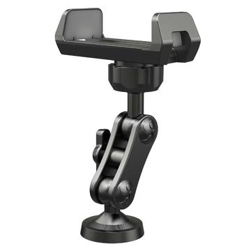 X037 Suporte para telemóvel 360° com base magnética - Suporte para ginásio e oficina - Preto