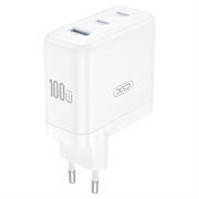 Carregador de parede XO CE35 100W PD - 2x USB-C e USB-A - Branco