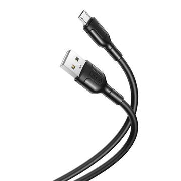 Cabo USB para MicroUSB XO NB212 - 1 m, 2,1 A - Preto