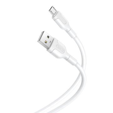 Cabo USB para MicroUSB XO NB212 - 1 m, 2,1 A - Branco