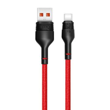 Cabo USB-A / USB-C XO NB55 - 5A, 1m - Vermelho