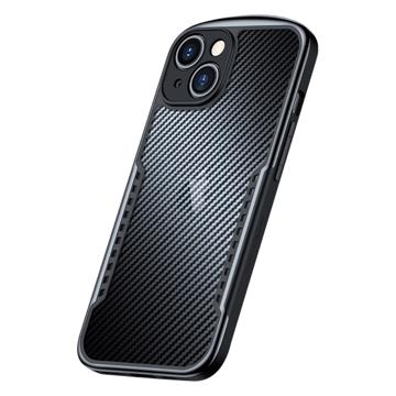 Capa de TPU Xundd para iPhone 14 Plus - Fibra de Carbono - Preto